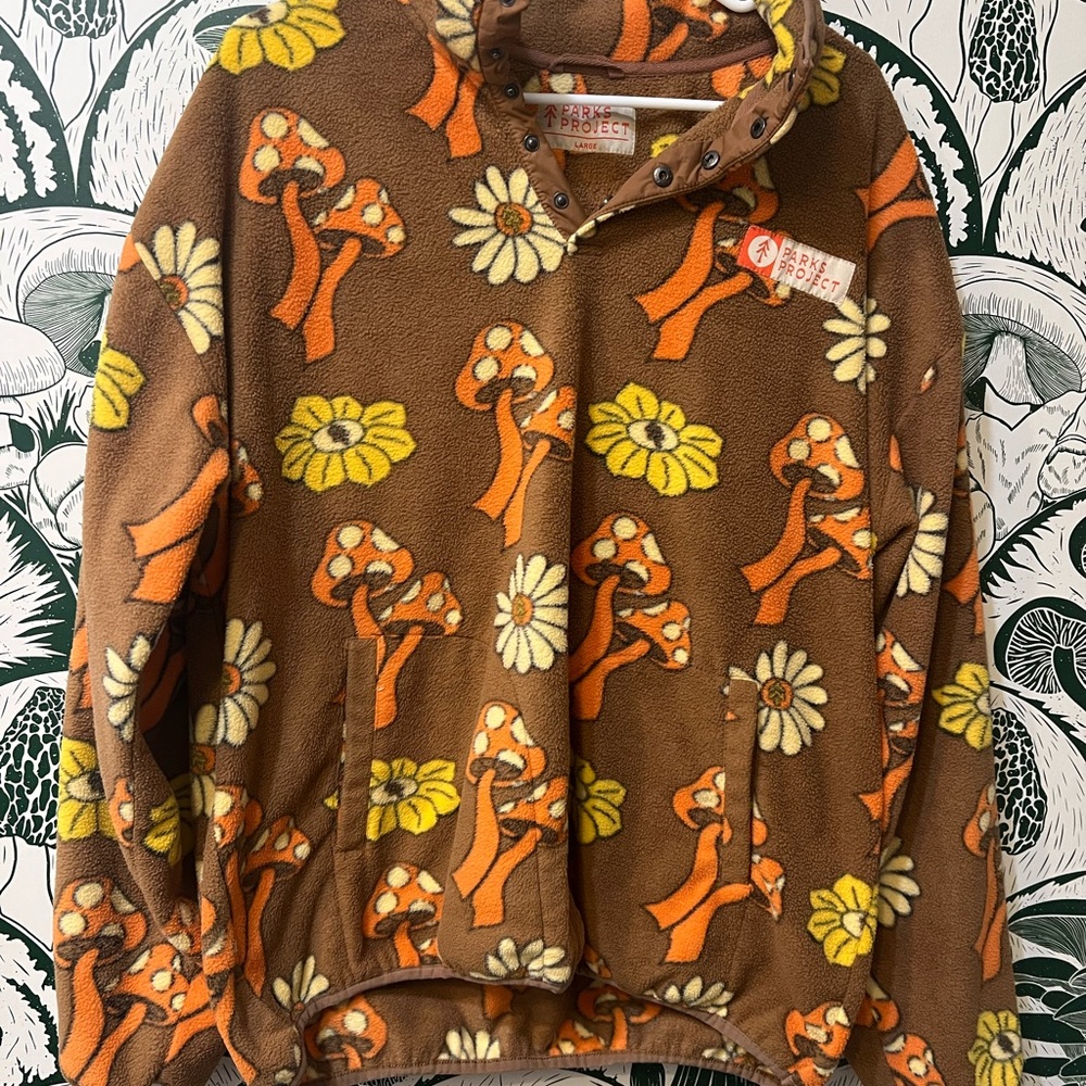 Parks Project Brown Fleece with Vibrant Accents